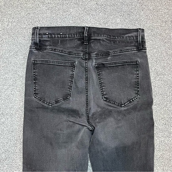 Ann Taylor LOFT The Skinny Jewel Button Fly Jeans Womens Size 8 Black Denim - Picture 9 of 10